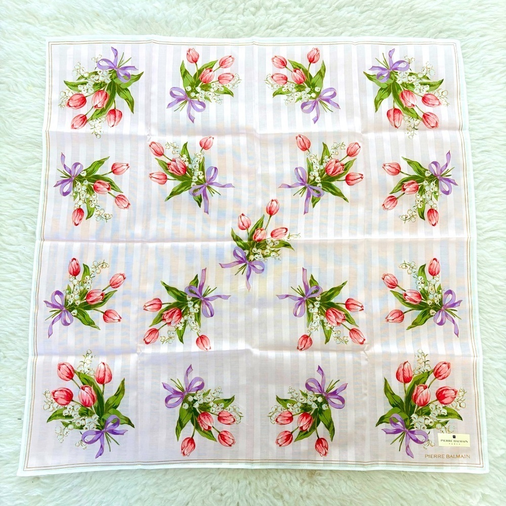 Pierre Balmain Paris Square Cotton Bandanna/Scarf size 20”x20” - Picture 9 of 11